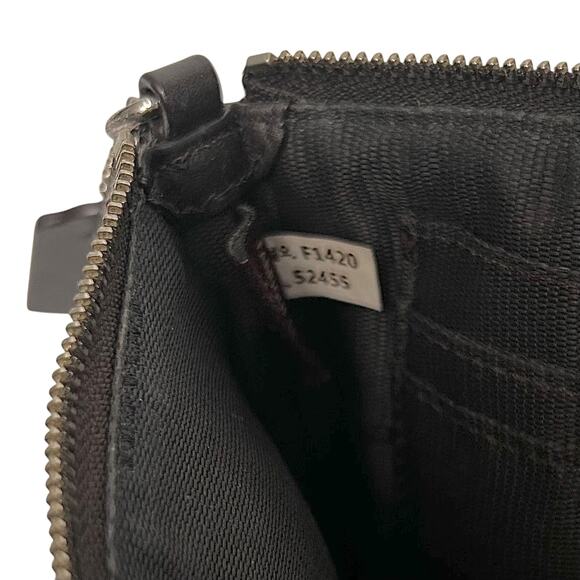 Coach Signature Monogram Double Zipper Wristlet Brown - Picture 5 of 5